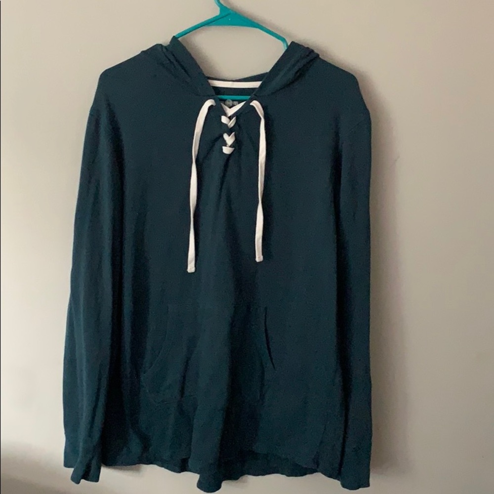Tunic tie up hoodie